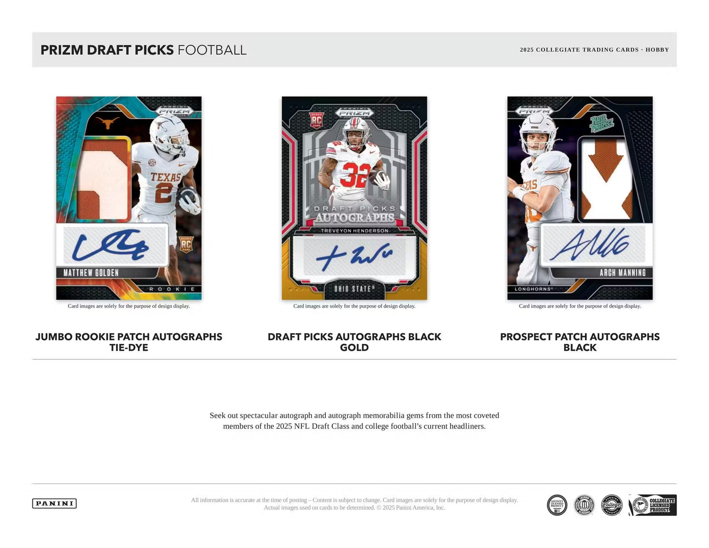 2025 Panini Prizm Draft Picks Football Hobby Pack (Presell)
