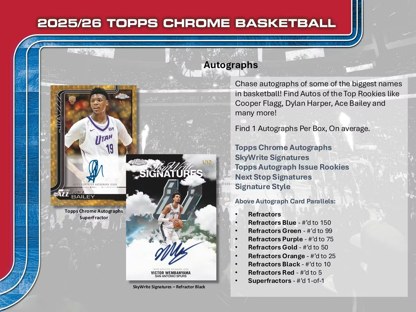 2025/26 Topps Chrome Basketball Hobby Pack (Presell)