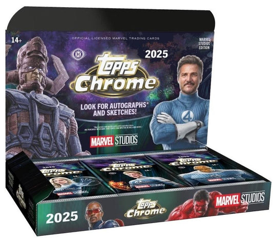 2025 Topps Marvel Studios Chrome Hobby 3-Pack Bundle (Pre Order)