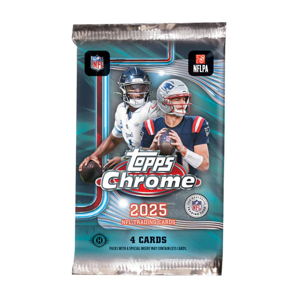 2025 Topps Chrome Football Hobby 3-Pack Bundle