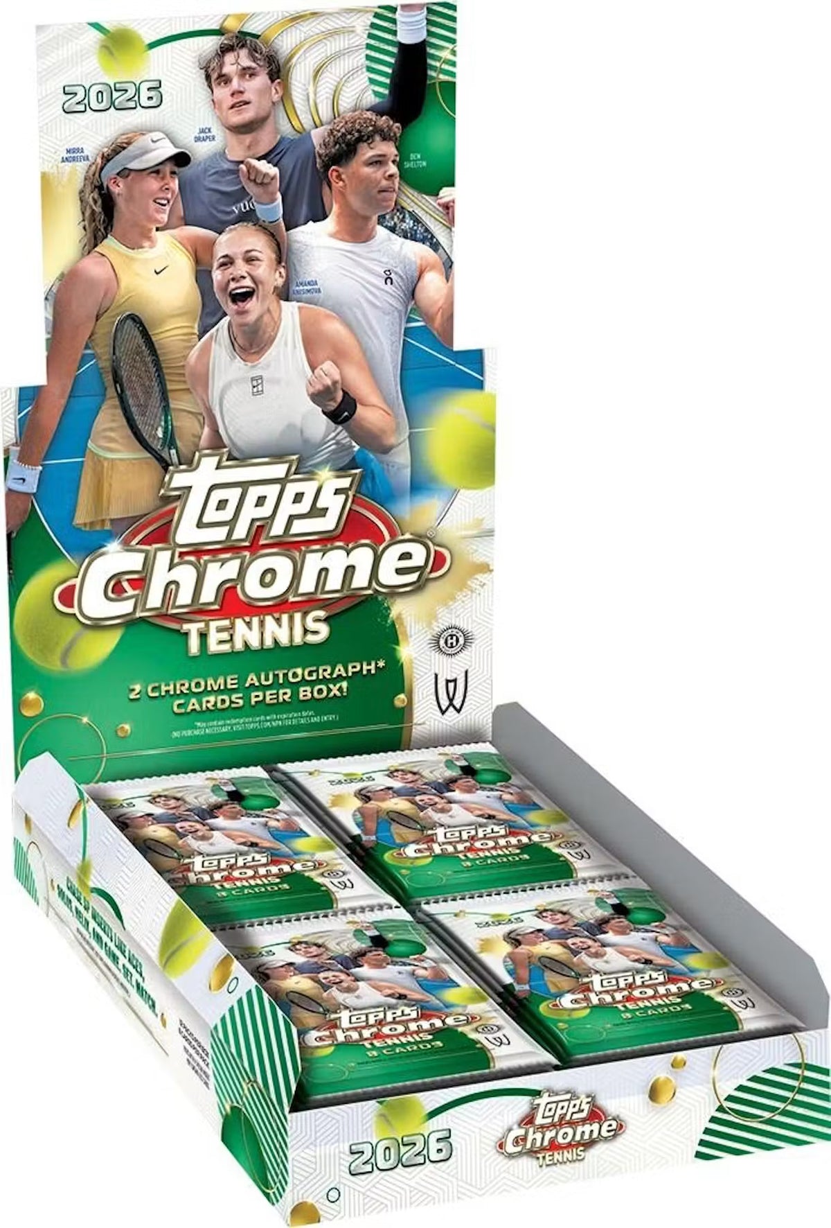 2026 Topps Chrome Tennis Hobby Pack (Pre Order)