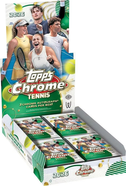 2026 Topps Chrome Tennis Hobby Pack (Pre Order)