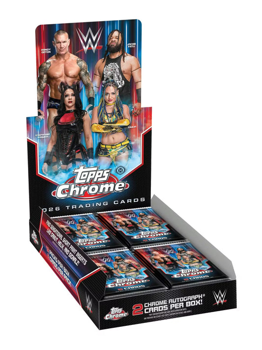 2026 Topps Chrome WWE Wrestling Hobby Pack (Pre Order) (Single Pack)