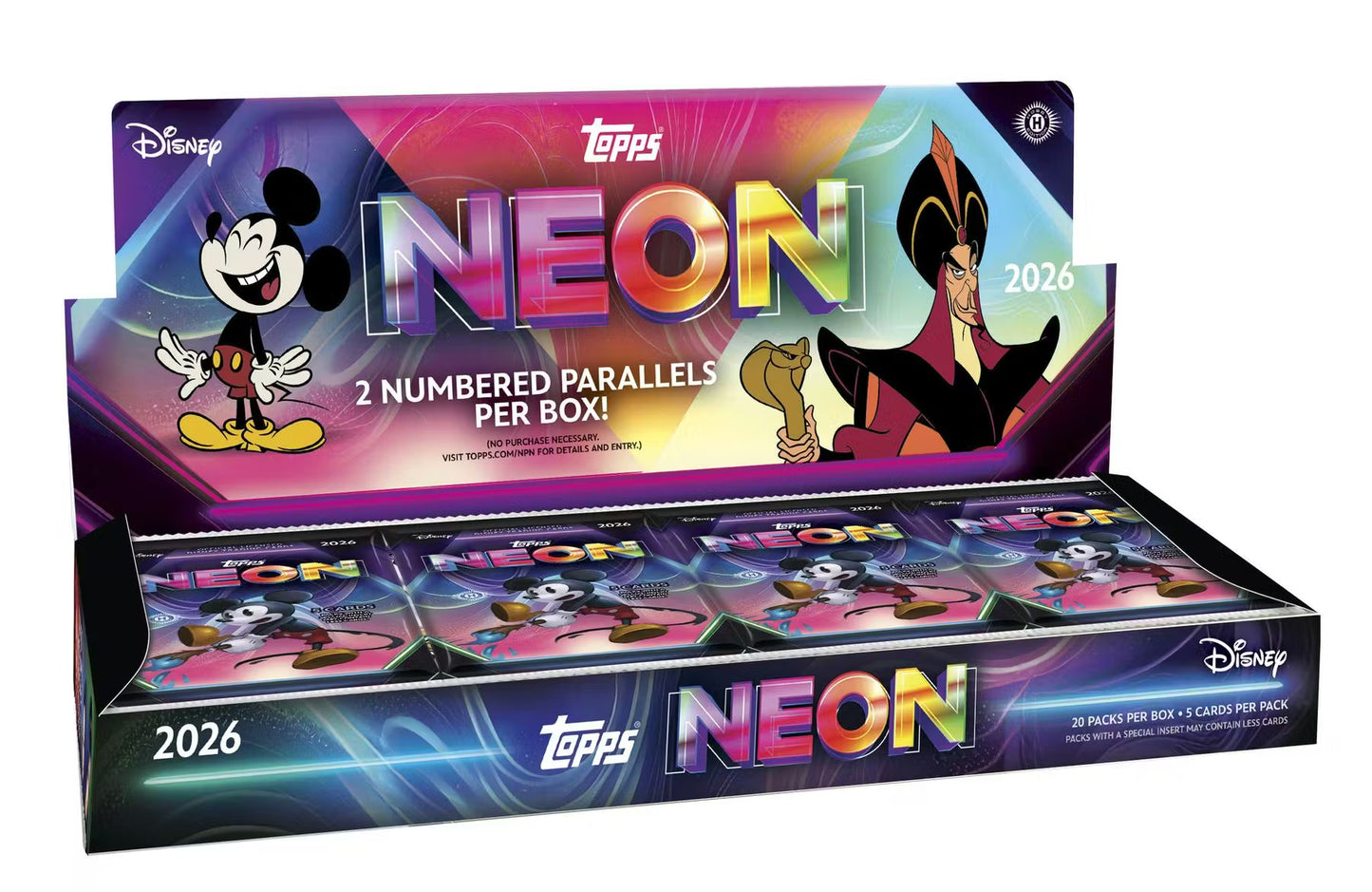 2026 Topps Disney Neon Hobby 5-Pack Bundle (Pre Order)