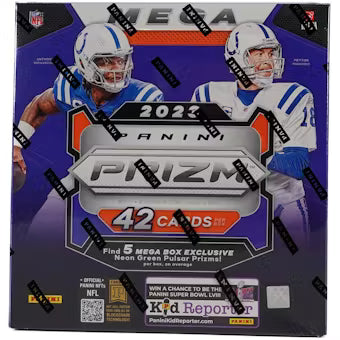 2023 Panini Prizm Football Mega Pack (Neon Green Pulsar Prizms!)