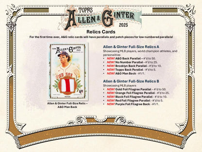 2025 Topps Allen & Ginter Baseball Hobby 5-Pack Bundle (Presell)