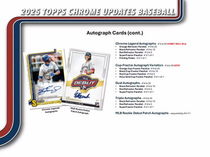 2025 Topps Chrome Update Series Baseball Blaster 5-Pack Bundle (Pre Order)