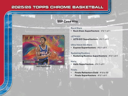 2025/26 Topps Chrome Basketball Hobby Pack (Presell)