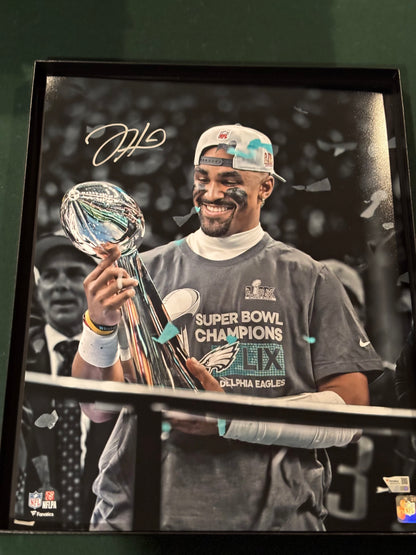 Jalen Hurts Philadelphia Eagles Autographed Fanatics Authentic Super Bowl LIX Champions 16" x 20" Photograph