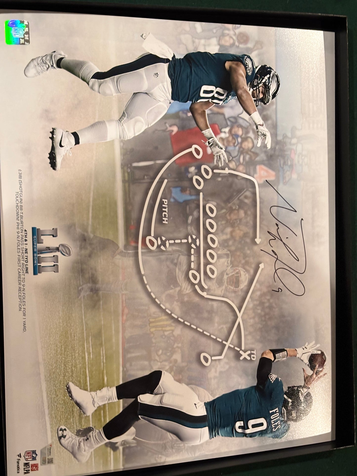 Nick Foles Philadelphia Eagles Autographed Fanatics Authentic 16" x 20" Super Bowl LII Champions Philly Special Photograph