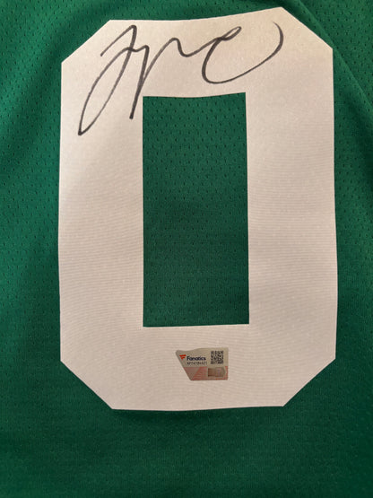 Jayson Tatum Boston Celtics Autographed Fanatics Authentic Green Nike 2022-2023 Icon Edition Swingman Jersey
