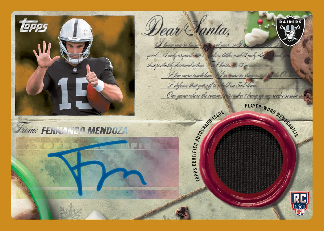 2026 Topps Holiday Football Mega Single Pack (Pre Order)