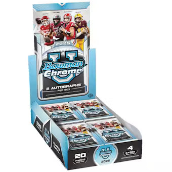 2025 Bowman University Chrome Football Hobby Pack (Presell)