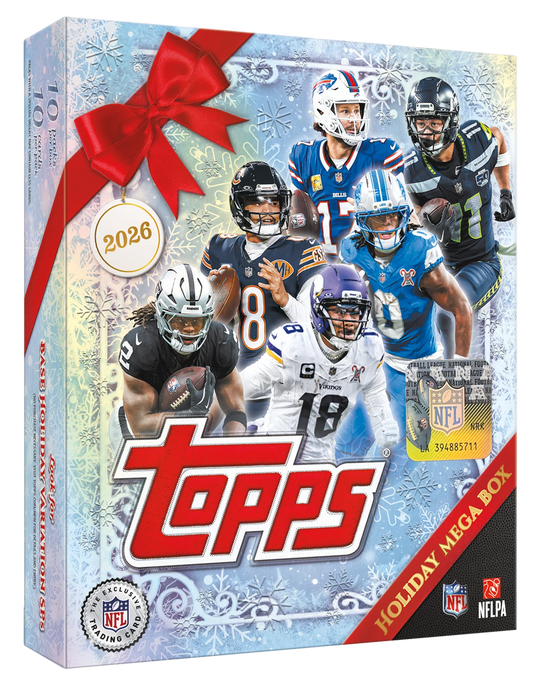 2026 Topps Holiday Football Mega 10-Pack Bundle (Pre Order)