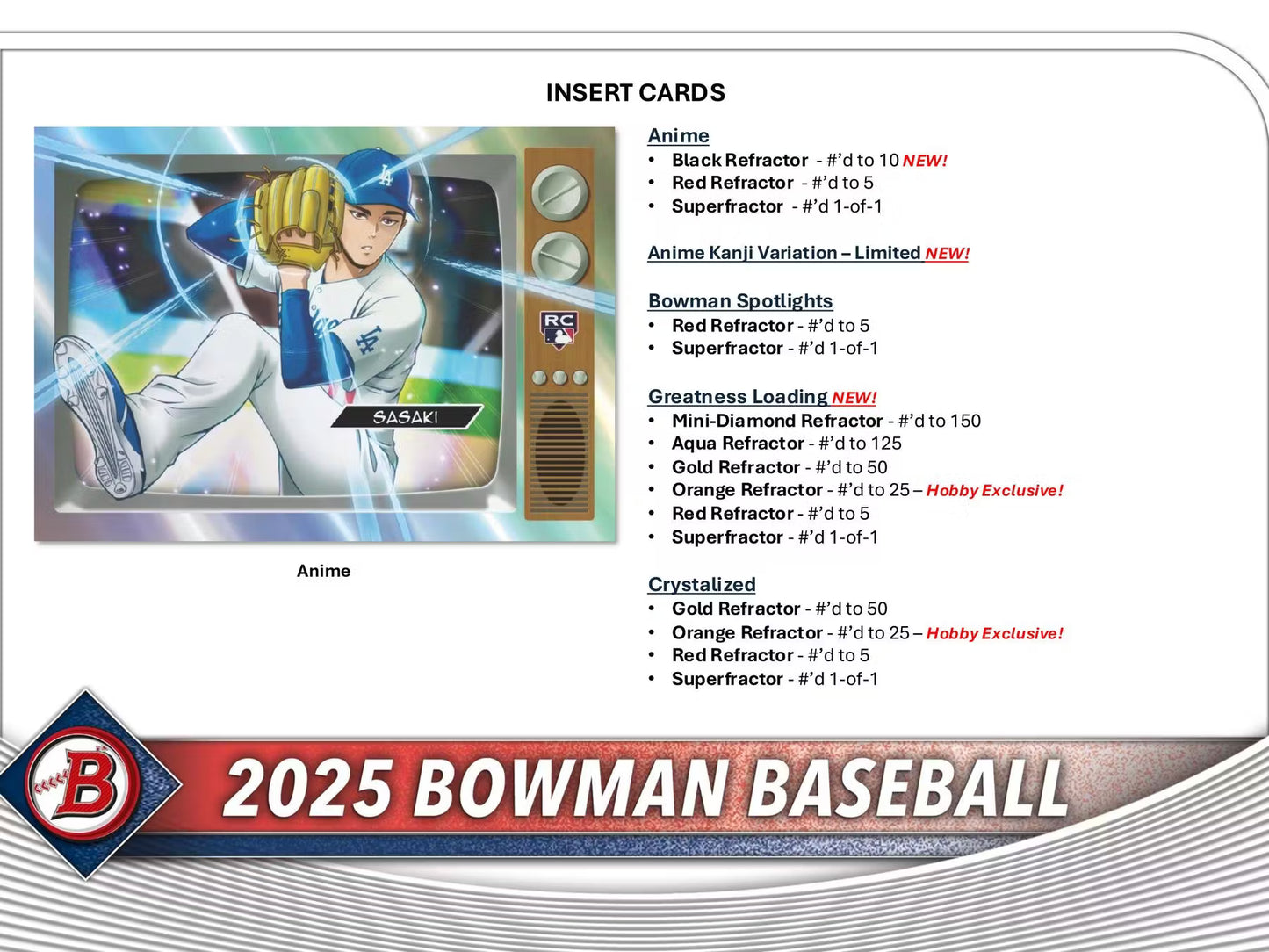 2025 Bowman Baseball Hobby 5-Pack Bundle