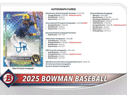 2025 Bowman Baseball Hobby 5-Pack Bundle