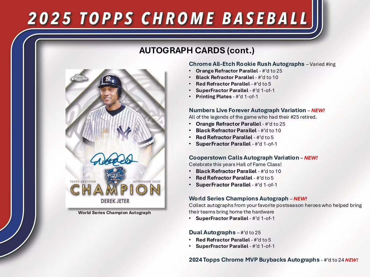 2025 Topps Chrome Baseball Hobby 5-Pack Bundle