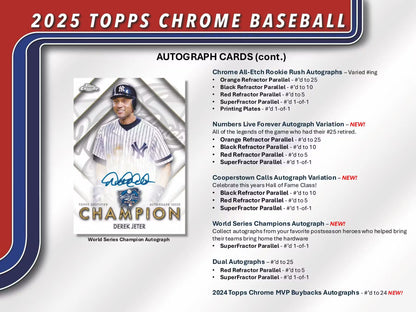 2025 Topps Chrome Baseball Hobby 5-Pack Bundle