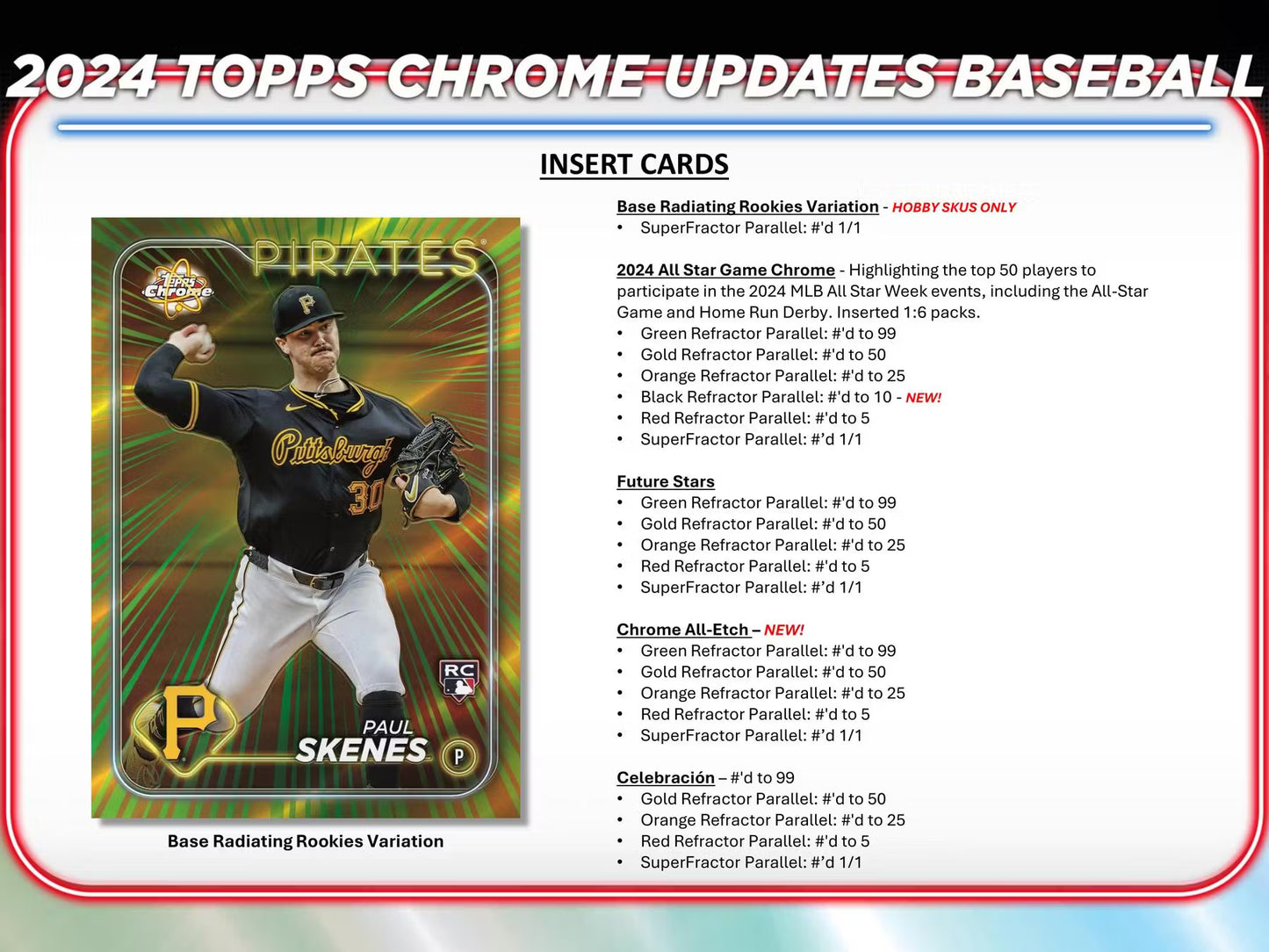 2024 Topps Chrome Update Series Baseball Hobby 5-Pack Bundle