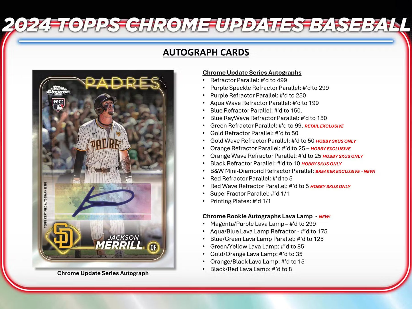 2024 Topps Chrome Update Series Baseball Hobby 5-Pack Bundle