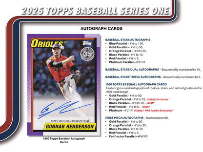 2025 Topps Series 1 Baseball Hobby Pack