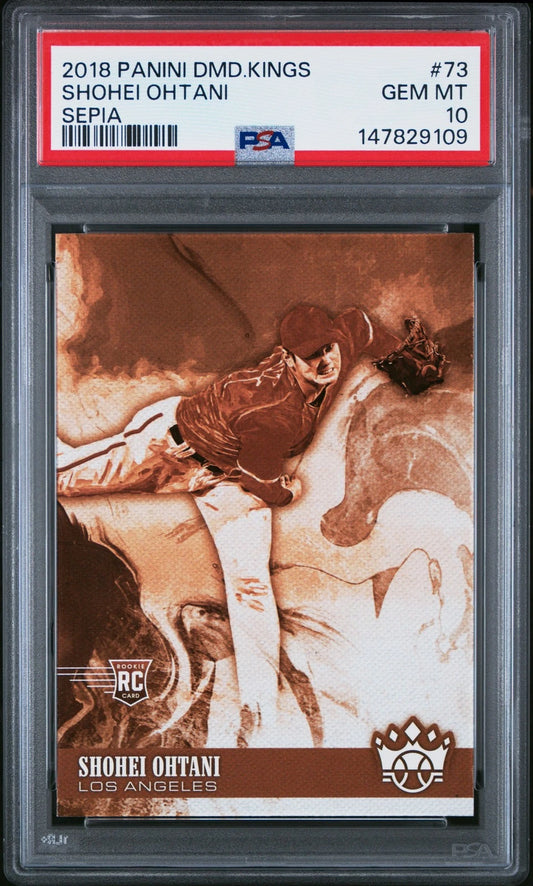 2018 DIAMOND KINGS SEPIA #73 SHOHEI OHTANI ROOKIE RC PSA 10