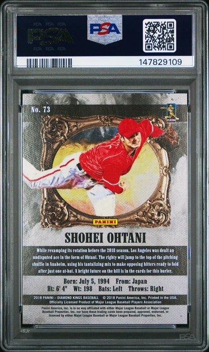 2018 DIAMOND KINGS SEPIA #73 SHOHEI OHTANI ROOKIE RC PSA 10