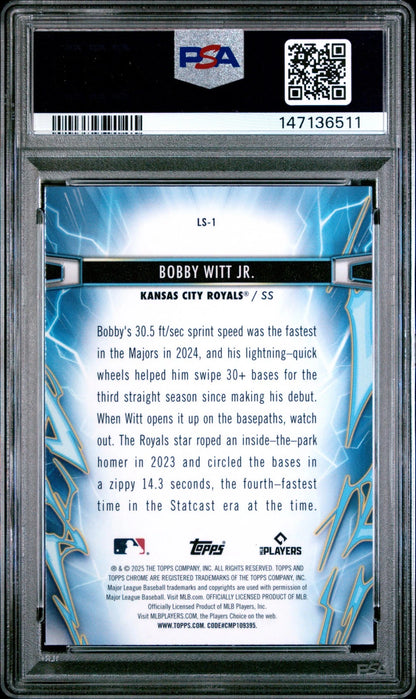 2025 TOPPS COSMIC CHROME LIGHT SPEED #1 BOBBY WITT JR. PSA 10